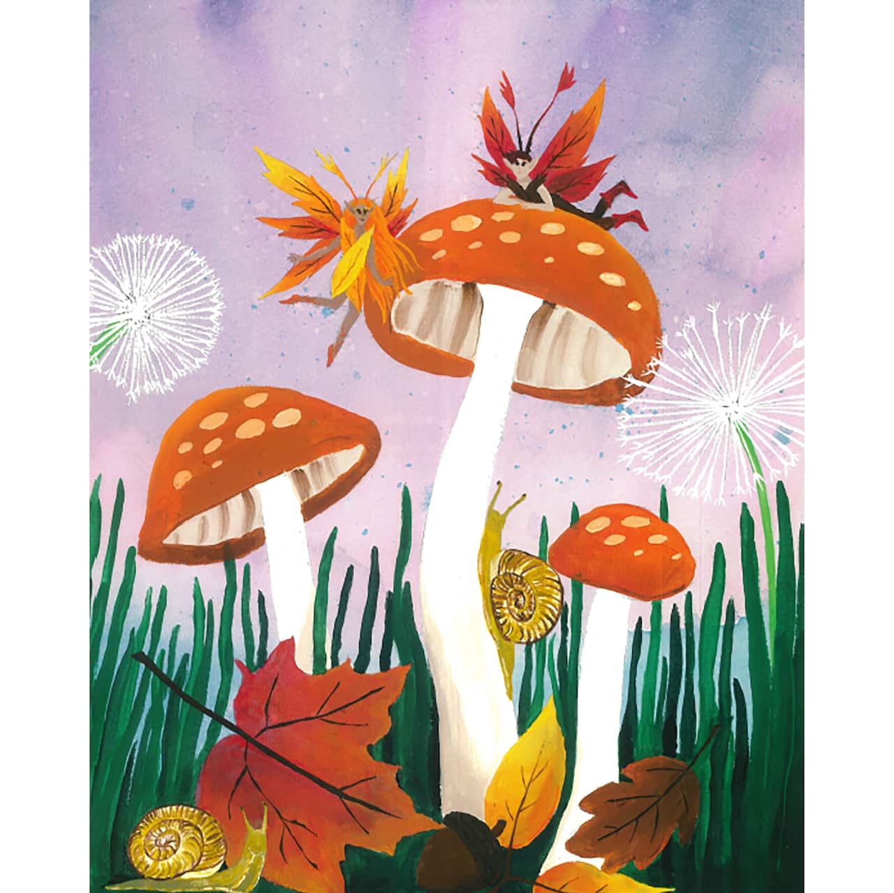 Sparkly Selections Mushrooms and Fairy - Local Utah Artist Rachel H. Diamond  Painting Kit, Round Diamonds